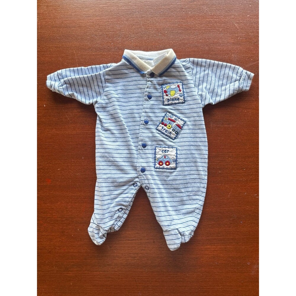 Vintage Koala Baby plane, train. car preemie footie sleeper